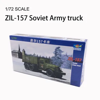 1:72 ЗИЛ-157, Съветският армейски транспортен камион 1/72 Модел на военна монтаж на брониран танк Пластмасова играчка за сглобяване