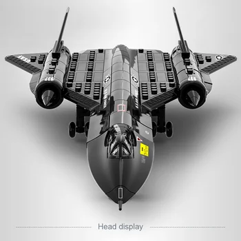 183 бр. Военен модел разузнавателно самолета WW2 SR 71 Blackbird, строителни блокове, Събраните модели на тухли, Играчки, детски подаръци