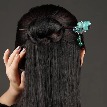 1бр древен стил Родословни прическа стъпка се разклаща за Hanfu пискюл пръчки за коса ежедневен декор cosplay подпори подарък на едно момиче 