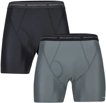 2 Опаковки ExOfficio Мъжки слипове-боксерки Бельо, Мъжки къси панталони-бикини, боксерки Спортни окото гащи-боксерки са Леки, дишащи за улицата Размер САЩ