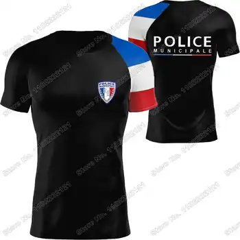 2023 Тениска на френската местната полиция Франция Улични технически ризи Облекло за фитнес и Спортни блузи МТБ Джърси Спортно облекло за джогинг