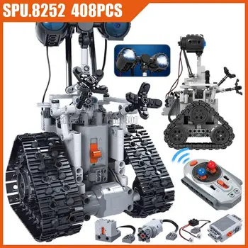7112 408 бр. Технически творчески радиоуправляеми робот с дистанционно управление, електрически строителни блокове, играчка
