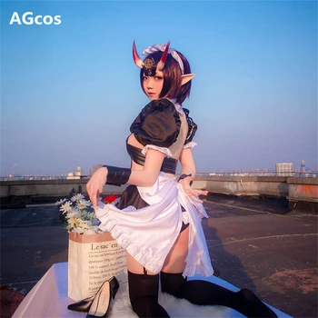 AGCOS FGO Игра Cosplay Fate/Grand Order Шутен-dodge Cosplay костюм на Жената-слугиня на рокля в стила Лолита 