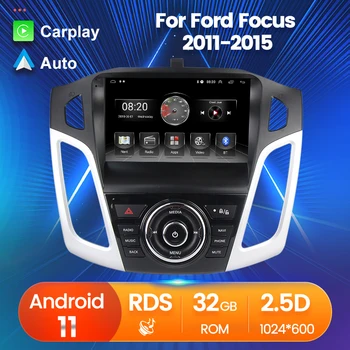 Android 11 Auto Интелигентна Система за Радио RDS FM BT За Ford Focus 3 Mk 3 2011 2012 2013 2014 2015 Carplay GPS Проследяване на Видео