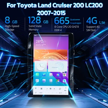 Android 11 Кола Стерео Радио За Toyota Land Cruiser 200 LC200 2007-2015 Мултимедиен Плейър GPS Навигация Сензорен Екран на Главното Устройство