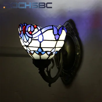 BOCHSBC монтиран на стената лампа от витражного стъкло 