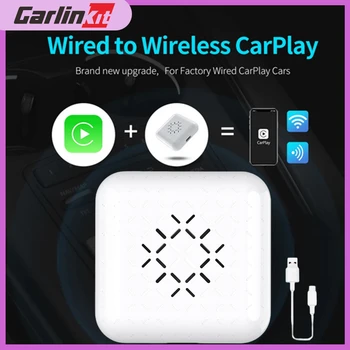 Carlinkit 3.0 Mini CarPlay Box Безжичен за Apple Carplay Android Автоматична Поддръжка на Siri WiFi, Bluetooth Автоматично Свързване Зареждане