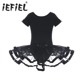 IEFiEL, мили деца, мрежест балетен костюм за момичета, танцово гимнастически трика, рокля пакетче, приказни костюми балерина за момичета с лъкове