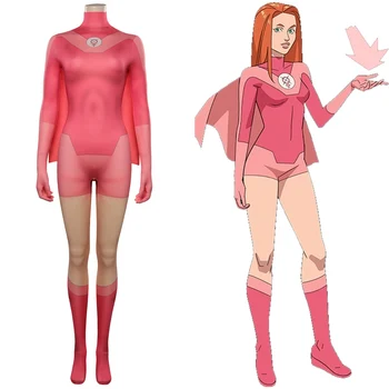 Invincible костюм Atom Eve за cosplay, гащеризон, дъждобран, костюми за Хелоуин, кралят костюм