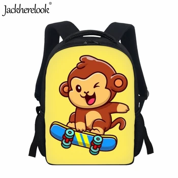 Jackherelook Скъпа мультяшная обезьянка, детска, училищна чанта за детска градина, модерен нова раница за почивка и пътуване, детски чанти за книги