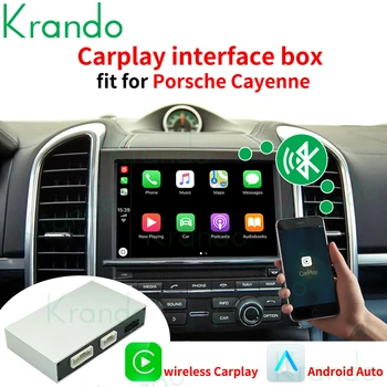 Krando Wireless Apple CarPlay Android Auto Interface Box За 911 на Porsche Cayenne 957 955 958 PCM 3.1 4.0 Модул Siri Control BT