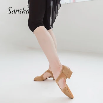 Sansha/Ново Записване, джаз обувки без закопчалка за възрастни, да се Чувствате по-добре От Волска Кожа, За Жени И Момичета, съвременни танцови обувки за Салса и Джаз TE17118