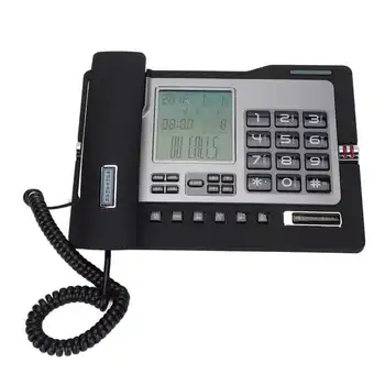 telefono fijo Кабелна стационарен идентификация на обаждащия се, микрофон, функция за изключване на гласовите команди, кабелен телефон за домашния офис telefono