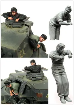 [tuskmodel] Определени фигури от смола в мащаб 1 35 Екипажа на немски танк от Втората световна война