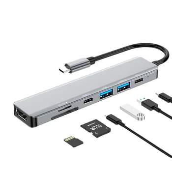 USB HUB с 3.0 Докинг станция Type-C, за Бързо Зареждане на Дистрибутора PD, Многофункционално Usb-зарядно устройство За Xiaomi Macbook