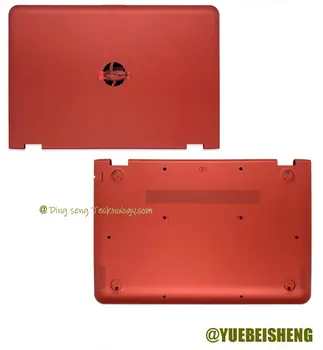 YUEBEISHENG Нова/org за HP ENVY X360 M6-W M6-W101DX W102 DX W103DX 15-W 15T-W делото LCD дисплей + долния капак на корпуса, ЧЕРВЕН