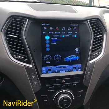 Авто радиоплеер 2 Din 13 Android GPS Навигация на видео Мултимедия за Hyundai Santa Fe IX45 Android Екран 2013-2017 Tesla Стил