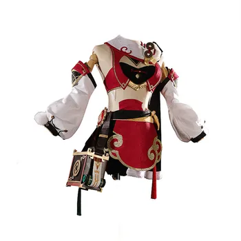 Аниме Genshin Impact Yanfei Cosplay костюм Естетизъм, Прекрасна униформи игри костюм Ян Фей за Хелоуин, карнавални костюми за момичета