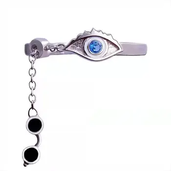 Аниме джиу-джицу Кайсен Годзе Сатору, открывающееся хвостовое пръстен с четка за мъже, жени, сини циркониеви пръстени, дамски накити за cosplay, подаръци
