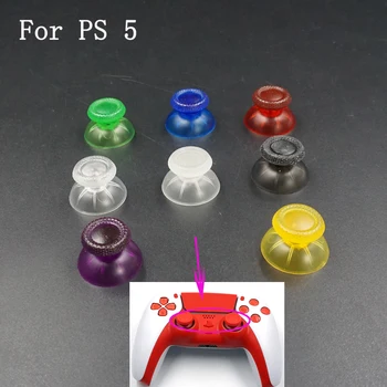 Висококачествено за Sony Playstation 5 PS5 аналогово покритие, прозрачен капак, джойстик за джойстик, подмяна на капаци за контролер PS5