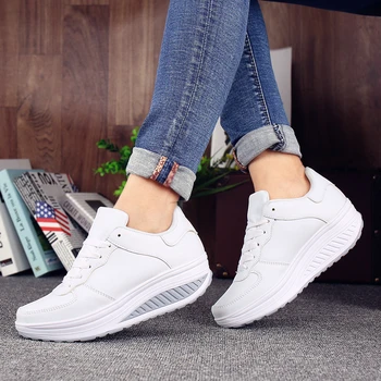 Дамски обувки за разклащане, меки бели обувки за медицински сестри, плетени спортни маратонки Zapatillas Gimnasio Mujer