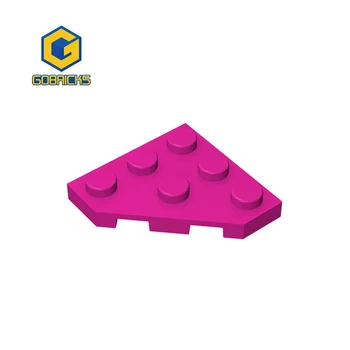 Детайли Gobricks Клиновидная плоча 3 x 3 нарязани кътче е съвместима с 2450 детски играчки Строителни блокове в събирането Tec 2023