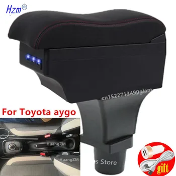 За Toyota aygo кутия за подлакътник за Toyota aygo кутия за съхранение на централната съдържанието на автомобил с продукти с USB интерфейс