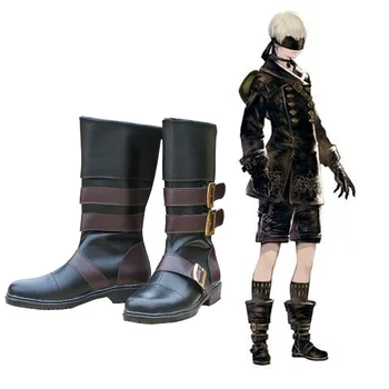 Играта NieR Automata 9S Обувки за cosplay, NieR Automata YoRHa № 9S Обувки за cosplay Аниме Аксесоари по поръчка за Безплатна доставка.