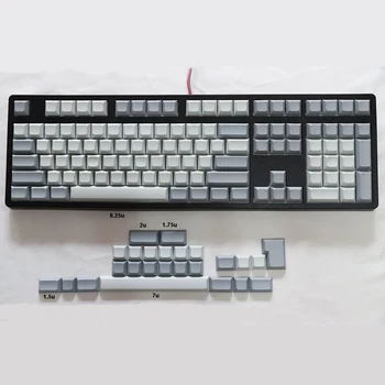 Капачки за комбинации NPKC DSA Blank PBT Сиво-бяло-Цветна смес, за да се превключватели Cherry MX механични клавиатури Tada68, XD64, GH60, DZ60, FC660
