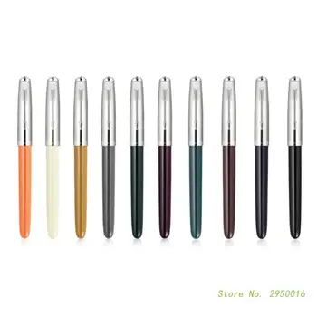 Класическа писалка 0,38 мм, с писалка в ретро стил, синя, черна, червена, многоцветен, с сребърна капачка-клипсой, бизнес офис ученически пособия