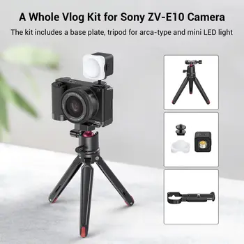 Комплект Удлинительной ръкохватка за Видеоблогера SmallRig ZV-E10 за Sony ZV-E10, Комплект Монтажна плоча за Видеоблогинга с Быстроразъемным Статив 3525