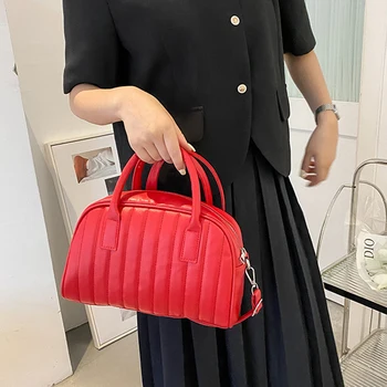 Лесна чанта с дръжка за жени, кожена чанта през рамо, модерна чанта ежедневна дизайн, чанта с горната дръжка, преносима чанта-месинджър, тоут