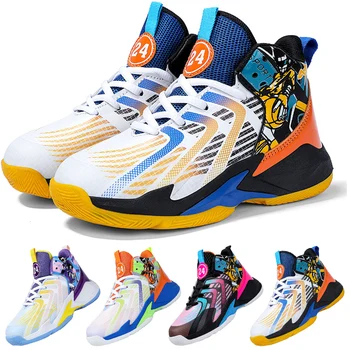 Модерен младежки детски спортни обувки за улицата, обувки за момчета и момичета, студентски училищни спортни обувки за баскетбол 31-40