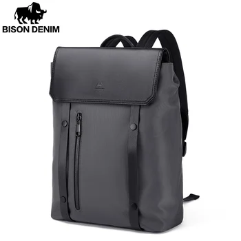 Модерен многофункционален раница BISONDENIM за момче-юноша, училищна чанта, туристически чанти с голям капацитет, наплечный раница