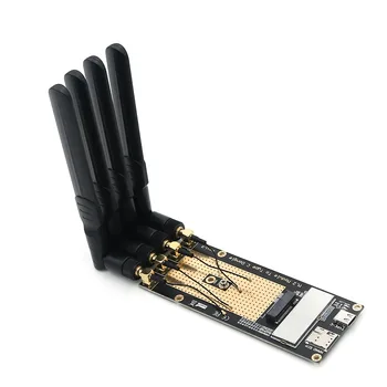 Мрежов адаптер 3G/4G/5G Модул към адаптер Type C/USB 3.0 със слот за NANO SIM карта за RM500Q RM500U GM800 SIM8200 с 4 антени