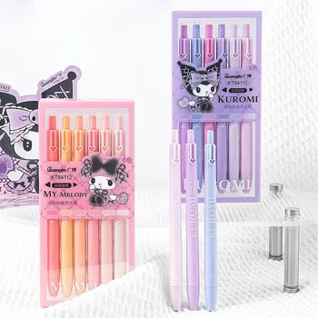 Мультяшная маркерная дръжка Kawaii Sanrio Kuromi, сладко аниме-светлини, флуоресцентни маркери, художествена дръжка, канцеларски материали, ученически пособия