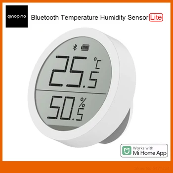 Нов сензор за температура и влажност на въздуха Qingping Bluetooth Олекотена версия на Съхранение на данни E-Линк мастило экранный термометър Подкрепа Mi Home App