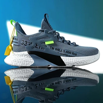 Нови мъжки маратонки лесна ежедневна мода обувки за бягане еластична мрежа за отдих на открито летни спортове мъжки тенис ходене 2023 размер 46