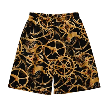 Плажни къси панталони Мъжки и дамски дрехи с 3D дигитален печат ежедневни панталони Моден тренд сдвоени панталони 17