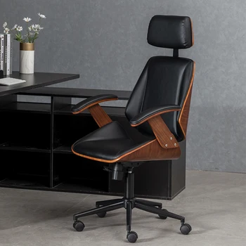 Подобрени офис столове Модерна офис мебели, стол с въртяща се облегалка, Удобно компютърно стол за почивка, стол за домашно шеф