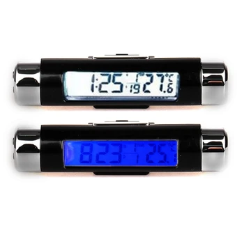 Портативни LCD-електрически часовници с температура, цифров волтметър, измервателни уреди, часовници 3в1 B36B