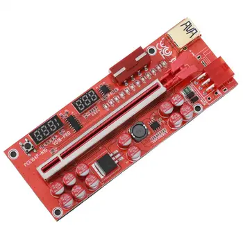 Практичен адаптор за удължител на видеокартата PCI-E от 1X до 16X, високоскоростен дисплей напрежение и температура, удължител PCI-E