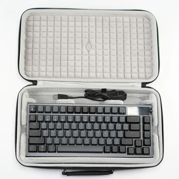 Преносим калъф за механична клавиатура ROG 75, черен твърд корпус, Ударопрочная еластична порести чанта с цип