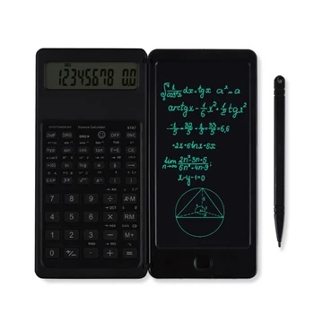 Слънчев сгъваем калкулатор 6-инчов LCD дигитална дъска за писане Електронен научен таблет, раскрашенный ръчно бележник за рисуване с писалка