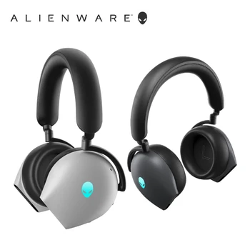 Трехрежимная безжична детска слушалки Alienware AW920H - Виртуален съраунд звук Dolby Atmos, Активно намаляване на шума, USB-C с подкрепата на изкуствен интелект