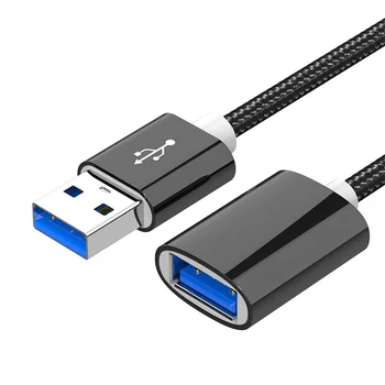 Удлинительный USB кабел за мъже и жени, Кабел за пренос на данни USB3.0, тел със сърцевина Дължина от 0,5 М/1 И М/2 М/3 м, никелирани Кабел за предаване на данни със защита от окисляване