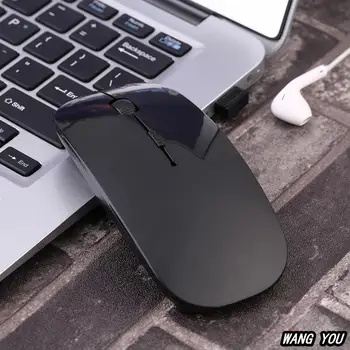 Ультратонкая безжична мишка USB 2.4 Ghz безжична мишка 1600 dpi, 4 бутона, безжични мишки за настолни КОМПЮТРИ, лаптопи, компютри с Windows