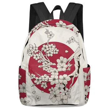 Японски раници Sakura Sun Прости ретро-раници за тийнейджъри, училищни чанти за студенти, Раница за лаптоп, мъжки, Дамски, Пътни Mochila
